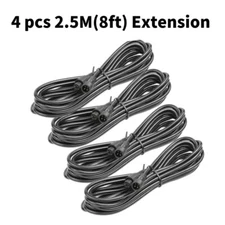 4PCS 4 Pin Extension Cable For RGB Neon LED Rock Light Pod Strip Underbody Truck