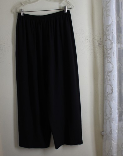 NEW Eskandar Sz 2 Black Silk Crepe Chine Japanese Trousers Pants Lux - 第 1/6 張圖片