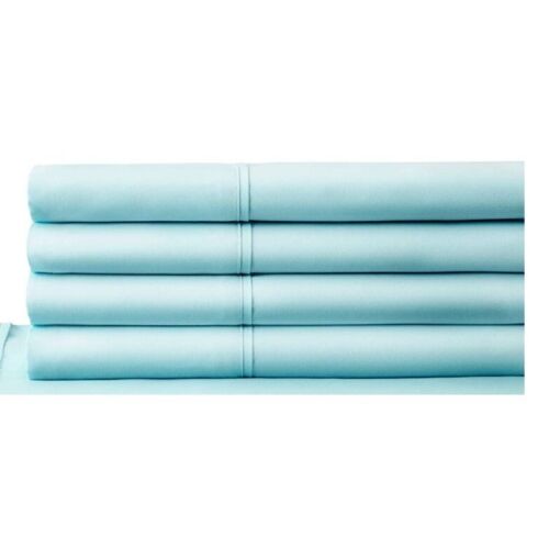 King pillowcases microfiber soft aqua baby blue 20" W x 40" L 4 pack