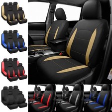 For Nissan Car Seat Covers Protectors Breathable Fabric Front Rear Full Set