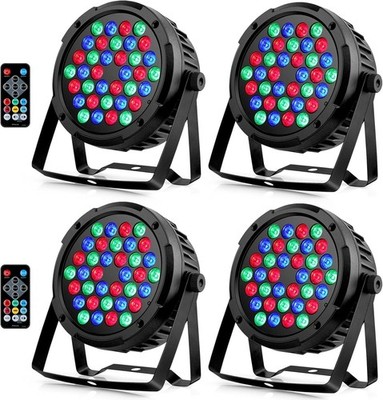 36LEDs RGB Stage Par Lights - OPPSK 36W Sound Activated Multi Modes - Remote DMX