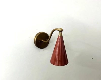 1 Light Modern Styl Mid Century Raw Brass Wall Lamp fixture Handmade Wall Sconce