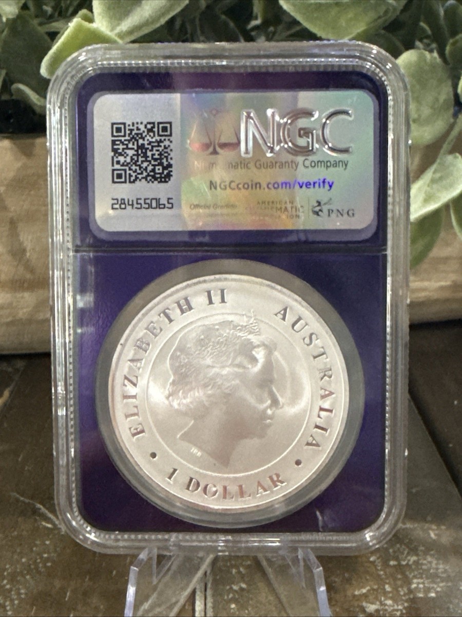 2014-P Australia $1 Saltwater Crocodile 1oz Silver Coin NGC MS 70