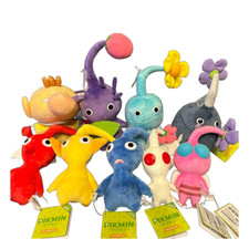 Pikmin Plush 9pc Set Sanei Boeki Red Blue Yellow Purple White Ice