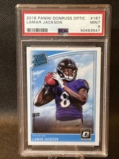 2018 Donruss Optic - Rated Rookie Lamar Jackson #167 (RC) Mint PSA 9
