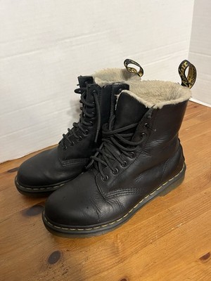 Dr Martens Serena Faux Fur Lined Lace Up Boots Size 8