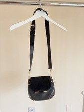 Black Shoulder Bag Gold Hardware Magnetic Clo...