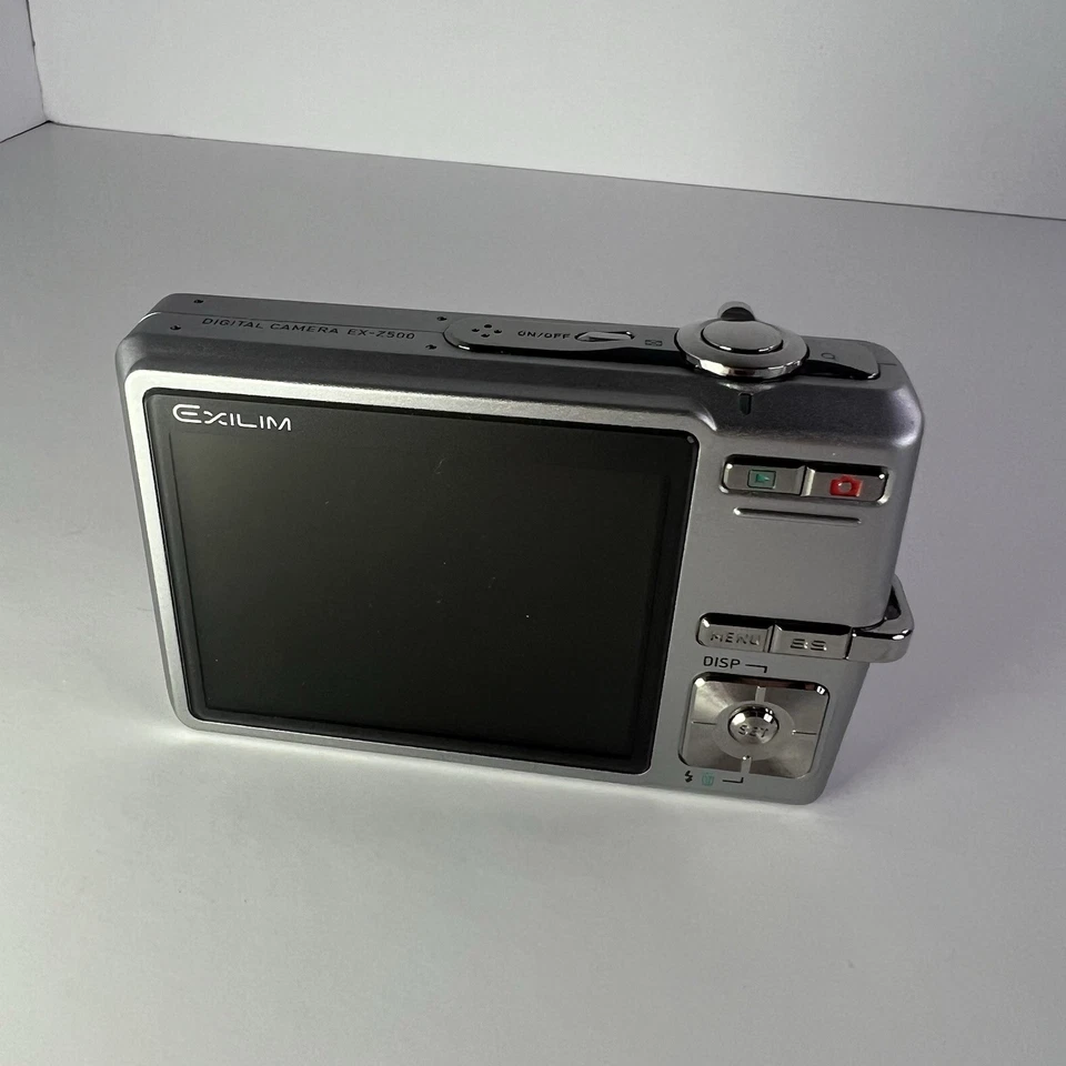 Casio Exilim EX-Z500 5MP Digital Camera Silver Zoom Tested Working With Battery - Image 3 of 4