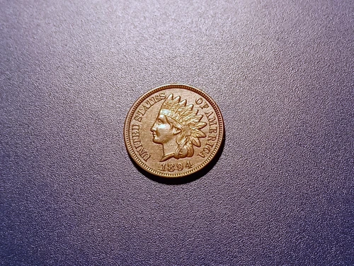 Choice AU 1894 Indian Head Cent (better date)