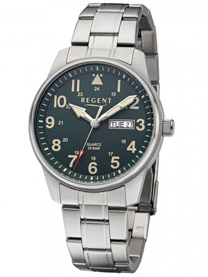 Regent F-1445 Herrenuhr mit Wochentag und Datumsanzeige 20 Atm