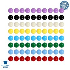 80pcs Acrylic Game Replacement Balls - Multicolor Marbles for Chinese Checker...