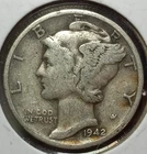 1942-D MERCURY 90% SILVER DIME (Very Fine Details)