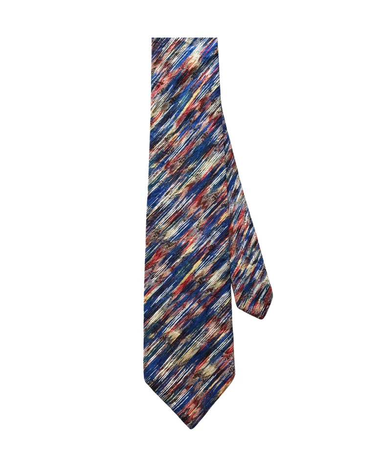 Missoni Tie Silk Necktie Multicolor Painting Striped - Image 3 of 4