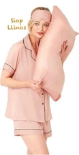 Ladies 5 Piece Short Pyjamas gift set Oyster Pink By Indigo Sky sizes 18-20.