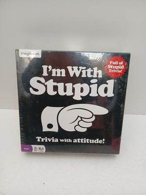 I m With Stupid Brettspiel Quiz mit Haltung von Imagination Games Neu Sealed