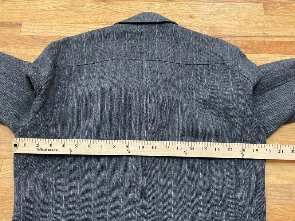 Chaqueta para mujer Banana Republic Heritage gris S militar utilitaria botón lana Foto 4 de 4