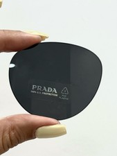 New Prada Replacement Lenses For Sunglasses SPR 02V Gray 54-20 Authentic