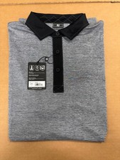 NWT MEN'S FOOTJOY LISLE POLO, SIZE: M, COLOR: HEATHER CHARCOAL/BLACK M31 