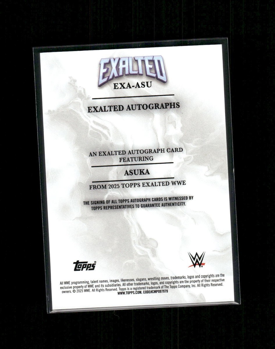 2025 Topps Exalted WWE Asuka #EXA-ASU Exalted Autographs Blue /25