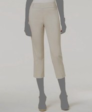  50 JM Collection Women's Gray Rivet-Detail Cropped Capris Pants Petite Size PM