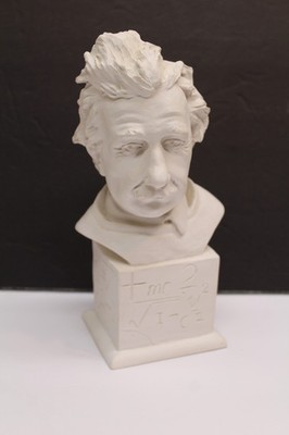 Albert Einstein 8-3/4'' Bust Sculpture  w/Equations