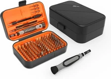 130PCS Precision Screwdriver Set Repair Tool Kit with 117 S2 Steel Bits Case
