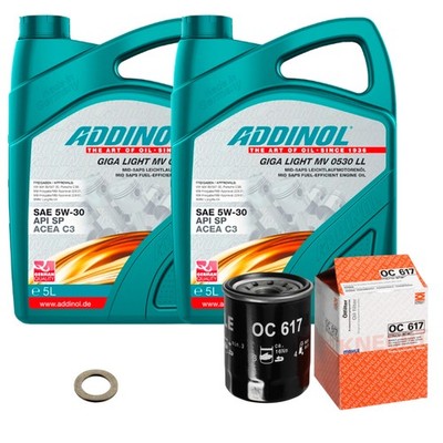MAHLE Inspektionspaket 10L ADDINOL GIGA LIGHT MV 0530 LL 5W-30 für Honda Pilot