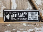 VINTAGE WINCHESTER PORCELAIN SIGN REPEATING RIFLE GUN AMMO SHOTGUN HUNTING GUNS