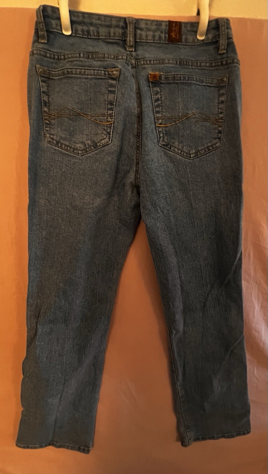 Aura By Wrangler Womens Blue Regular Fit Five Pocket Bootcut Denim Size 6R/AVG image 9