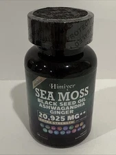 Himiyer Sea Moss Black Seed Oil Ginger 20,925mg - 60 capsules - Exp - 05/2027