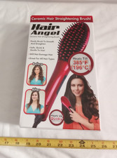 Hair Angel Ceramic Hair Straitening Brush For All Hair Types Heats Till 385 New