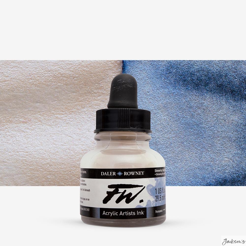 Daler-Rowney FW Artists Ink Acrylic 29.5ml Shimmering Blue For Airbrush Pens