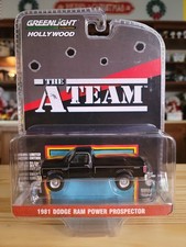 New 1:64 Greenlight *HOLLYWOOD 43* BLACK 1981 Dodge Ram THE A-TEAM