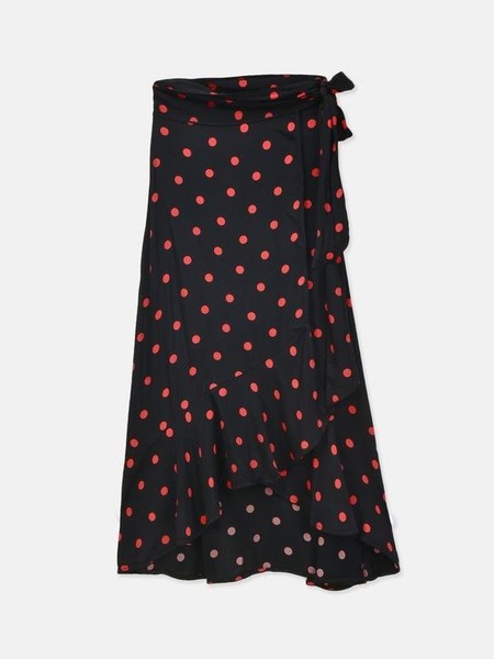 Women Ganni Skirt Black Viscose 38 / M / 46
