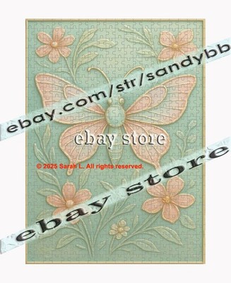 500 piece jigsaw puzzle Gentle Butterfly Bloom 3D Effect Pastel Nature
