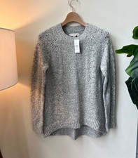 59.50 NWT Ann Taylor LOFT Heather Gray Soft Crew Neck Long Sleeve Sweater S