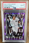 2025 TOPPS CHROME | PURPLE RAYWAVE #137/250 AARON JUDGE 99 PSA 10 POP 1 YANKEES