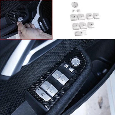 Silver Aluminum Window Switch Button Garnish Sticker For BMW X2 F39 2018-2021