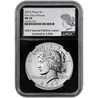 2023 $1 Peace Silver Dollar NGC MS70 FDI .999 Silver Label Black Core