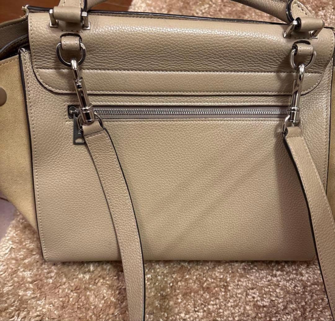 CELINE × Trapeze Medium 2WAY Handbag Beige — image 7
