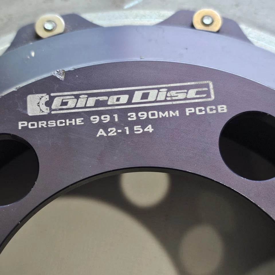 Rotor de freno de hierro trasero de disco Giro 2 piezas para Porsche 991 GT3 GT3RS modelo A2-154 Foto 2 de 4