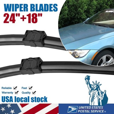 2x Front 24'' & 18'' Windshield Wiper Blades Set for BMW 3 Series & M3 2006-2009