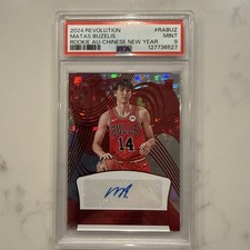24 PANINI REVOLUTION MATAS BUZELIS AUTOGRAPH 1-28  CHINESE NEW YEAR PSA 9