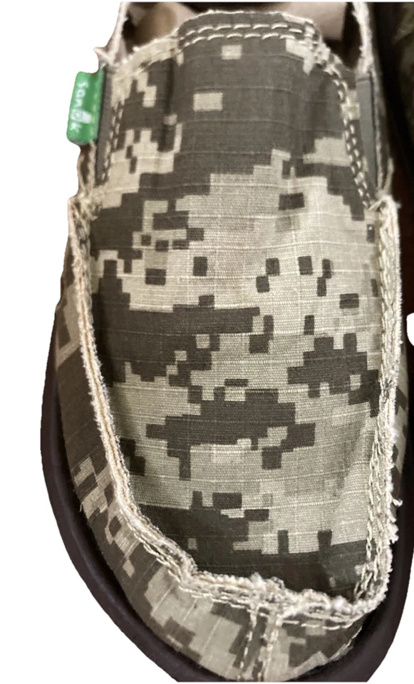 Sanuk Military Desert Storm Slip on Flat Shoes Big Kids Size 3 - Image 2 of 4
