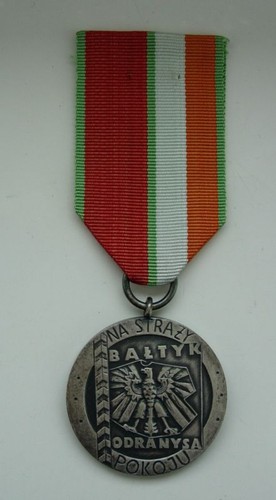 POLISH POLAND Communist RUSSIA medal GUARD OF PEACE silvered - Picture 2 of 4