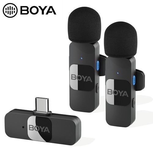 BOYA BY-V20 Type-C Wireless Microphone Lavalier Noise Reduction Lapel Mic/ - Picture 2 of 12