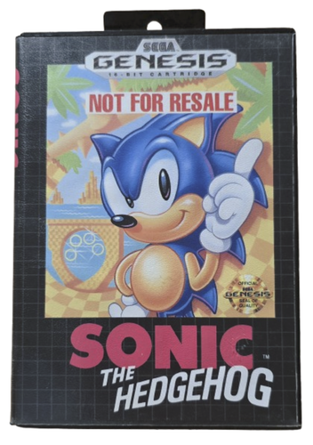 Sega Genesis (CIB) Sonic The Hedgehog - COMPLETE Retail Game POSTER Excellent! - Picture 3 of 5