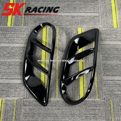 Front Fog Light Grill Air Vent Cover For Benz W205 C300 Sport C43 Glossy Black - Picture 6 of 9