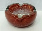 Vintage Blown Murano Fused Art Glass Ashtray Blown Murano Style