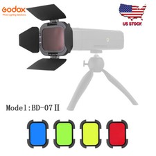 US Godox BD-07II Barn Door With Detachable Honeycomb Grid 4 Color For AD200ProII